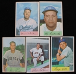 1954 Bob Feller, Duke Snider, Roy Campanella & more Bowman Trading Cards (VG-EX)(Lot of 5)
