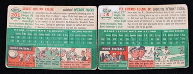 1954 Al Kaline and Harvey Kuenn Detroit Tigers Topps Trading Cards (VG-EX)