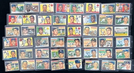 1955-56 Topps Baseball Trading Card Collection - Lot of 92 w/ Roy Campanella, Al Kaline, Duke Snider, Warren Spahn & More