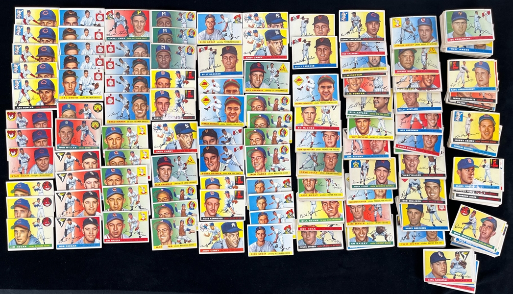 1955 Topps Baseball Trading Card Collection - Lot of 400+