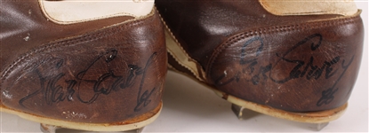 1986 Steve Garvey San Diego Padres Signed Adidas Game Worn Cleats (MEARS LOA/JSA)