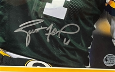 2007 Brett Favre Green Bay Packers Dual Signed 32 x 41 Frame Jim Biever Photo Display (Favre Hologram/COA)