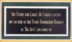 2000's Brett Favre Green Bay Packers Signed 28 x 31 Framed Charity Auction Photo Display (Favre Hologram/COA)