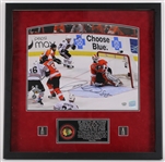 2010s Patrick Kane Corey Crawford Chicago Blackhawks Signed 28" x 28" Framed Photo Displays - Lot of 2 (JSA)