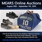 1954-60 Al Pilarcik Kansas City Athletics / Baltimore Orioles / Korean War Army Game Used Collection - Lot of 5 w/ Equipment Bag, Cleats & Baseballs (MEARS LOA)