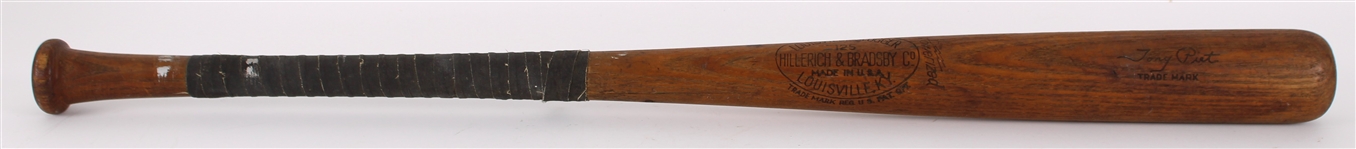 1933-34 Tony Piet Pirates / Reds H&B Louisville Slugger Professional Model Game Used Bat (MEARS LOA)