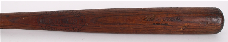1927-31 Fred Schulte St. Louis Browns H&B Louisville Slugger Professional Model Game Used Bat (MEARS LOA)