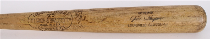 1950 Jim Hegan Cleveland Indians H&B Louisville Slugger Professional Model Game Used Bat (MEARS A7.5)
