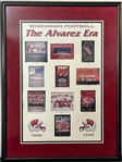 1990s Wisconsin Badgers Football Memorabilia Collection - Lot of 5 w/ Full Size Pennants, Rose Bowl Wind Sock & 36" x 48" Framed The Alvarez Era Signed Display (JSA)
