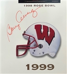 1990's Wisconsin Badgers Football Memorabilia Collection - Lot of 5 w/ Full Size Pennants, Rose Bowl Wind Sock & 36 x 48 Framed The Alvarez Era Signed Display (JSA)