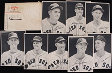 1948 Boston Red Sox 6.5" x 9" Player Photos w/ Original Team Envelope - Lot of 24 w/ Joe McCarthy, Johnny Pesky, Bobby Doerr & More