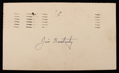 1951 Jim Konstanty Philadelphia Phillies Signed 3.25" x 5.5" Postcard (JSA)