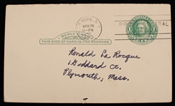 1950 Joe Page New York Yankees Signed 3.25 x 5.5 Postcard (JSA)
