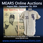 1967 Hoyt Wilhelm Chicago White Sox Game Worn Home Jersey (MEARS LOA)