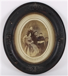 1860s Abraham Lincoln 16th President Of the United States And His Family 12" x 14" Framed Portrait