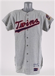1970 George Mitterwald Minnesota Twins Game Worn Road Jersey (MEARS LOA)