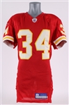 2003 Larry Johnson Kansas City Chiefs Game Worn Home Jersey (MEARS A5) Rookie Season