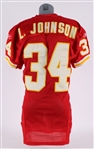 2003 Larry Johnson Kansas City Chiefs Game Worn Home Jersey (MEARS A5) Rookie Season