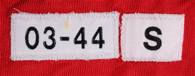 2003 Larry Johnson Kansas City Chiefs Game Worn Home Jersey (MEARS A5) Rookie Season