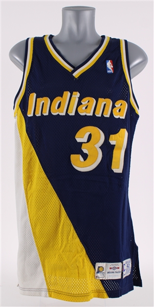 1995-96 Reggie Miller Indiana Pacers Game Worn Road Jersey (MEARS A10)