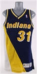 1995-96 Reggie Miller Indiana Pacers Game Worn Road Jersey (MEARS A10)