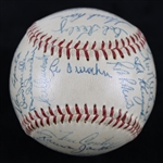 1955 National League All Stars Team Signed ONL Giles Baseball w/ 30 Signatures Including Willie Mays, Hank Aaron, Stan Musial & More (JSA)