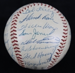 1955 National League All Stars Team Signed ONL Giles Baseball w/ 30 Signatures Including Willie Mays, Hank Aaron, Stan Musial & More (JSA)