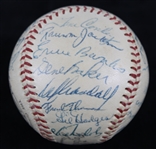 1955 National League All Stars Team Signed ONL Giles Baseball w/ 30 Signatures Including Willie Mays, Hank Aaron, Stan Musial & More (JSA)