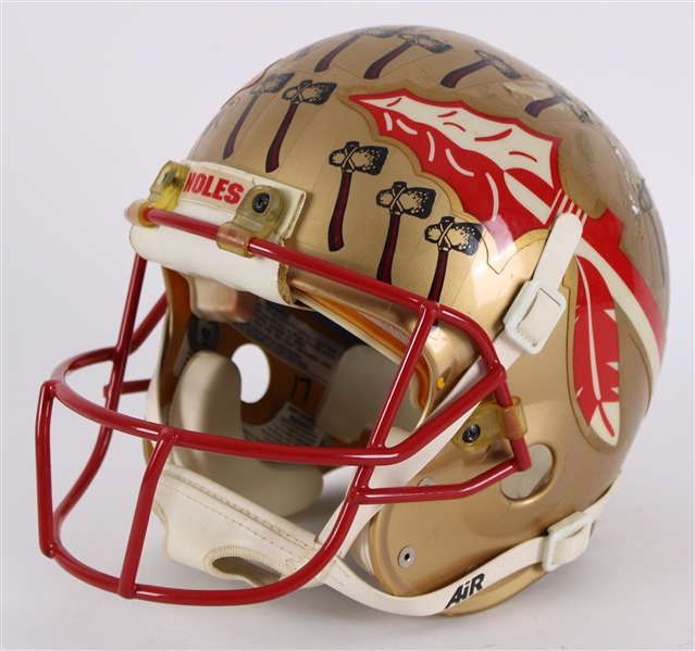 1990s Florida State Seminoles Game Worn Football Helmet w/ 41 Big Play Decals (MEARS LOA)