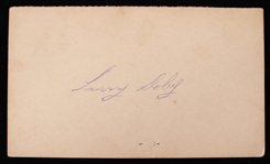1950 Larry Doby Cleveland Indians Signed 3.25" x 5.5" Postcard (JSA)