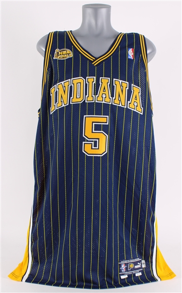 2000 Jalen Rose Indiana Pacers NBA Finals Road Jersey (MEARS A5)