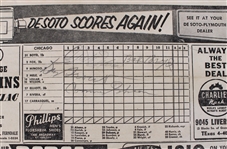 1953 Detroit Tigers Chicago White Sox Multi Signed Briggs Stadium Scorebook w/ 5 Signatures Including Harvey Kuenn, Connie Johnson, Bob Boyd & More (JSA)