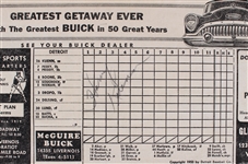 1953 Detroit Tigers Chicago White Sox Multi Signed Briggs Stadium Scorebook w/ 5 Signatures Including Harvey Kuenn, Connie Johnson, Bob Boyd & More (JSA)