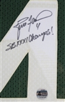 1990s Brett Favre Green Bay Packers Signed 33x38 Framed Jersey (Favre Hologram) 