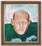 1972 Ray Nitschke Estate Green Bay Packers 18.5" x 20.5" Framed Original Depiction (MEARS LOA)