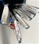 1980's Ray Nitschke Estate Green Bay Packers Miller Lite Golf Bag w/ 6 Irons & A Pair of Cleats (MEARS LOA)