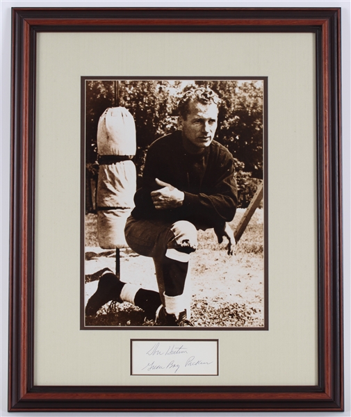 1937 Don Huston Green Bay Packers 18.5" x 22.5" Framed Photo Display w/ Signed Cut (JSA)