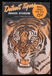 1953 Detroit Tigers Cleveland Indians Multi Signed Briggs Stadium Scorebook w/ 5 Signatures Including Al Rosen, Luke Easter & More (JSA)
