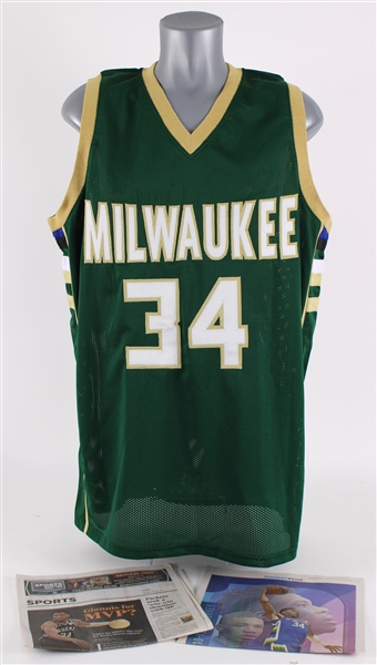 2020s Giannis Antetokounmpo Milwaukee Bucks Signed Jersey *JSA*