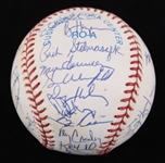 1993 Minnesota Twins Team Signed OAL Brown Baseball w/ 36 Signatures Including Kirby Puckett, Dave Winfield, Tom Kelly & More (JSA)