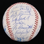 1993 Minnesota Twins Team Signed OAL Brown Baseball w/ 36 Signatures Including Kirby Puckett, Dave Winfield, Tom Kelly & More (JSA)