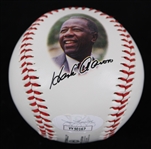 1996 Hank Aaron Milwaukee Braves Signed Back To School Jam FotoBall *JSA*