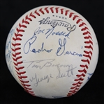 1975 Milwaukee Brewers Team Signed Baseball w/ 18 Signatures Including Hank Aaron, Robin Yount, Harvey Kuenn, Del Crandall & More (JSA)