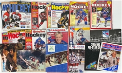 1970s-90s Hockey Magazines, Schedules, Pinbacks and more (Lot of 50+)
