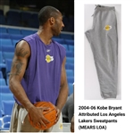 2004-06 Kobe Bryant Attributed Los Angeles Lakers Sweatpants (MEARS LOA)