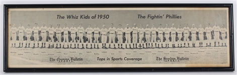 1950 Fightin Phillies Whiz Kids 11x37 Framed Photo 