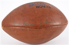 1960 (November 13) Green Bay Packers Dallas Cowboys Multi Signed New City Stadium Game Used ONFL Rozelle Football (MEARS LOA) (Cowboys 1st ever game against the Packers)*Ray Nitschke Estate*