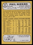 1968 Phil Niekro Atlanta Braves Topps Trading Card #257