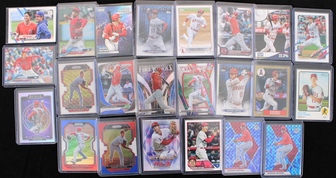 2018-23 Shohei Ohtani Los Angeles Angels Baseball Trading Cards - Lot of 23