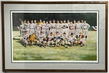 1992 Legends of Baseball 30" x 46" Framed Artist Signed Lithograph